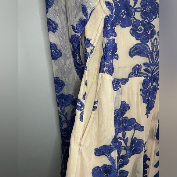 For Love & Lemons Temecula Floral Embroidered Mini Long Sleeved Dress - Picture 14 of 16